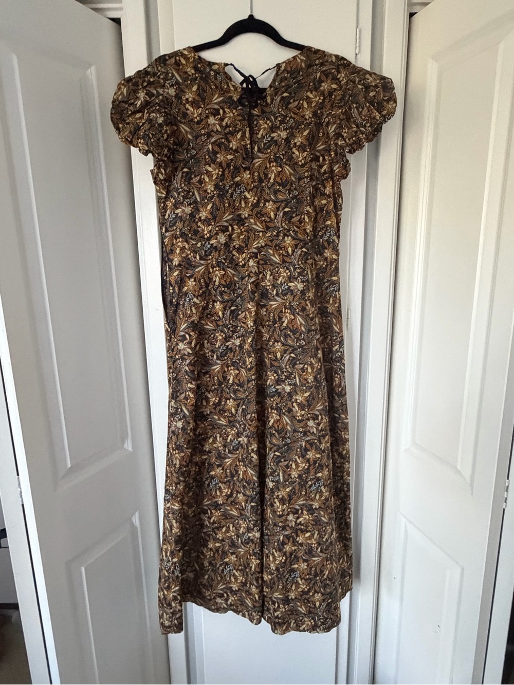 Doen Rhodia Floral Midi Dress - Noir Narcissus Size Large